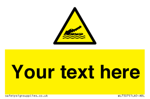 Custom Warning crocodiles, alligators or cayman